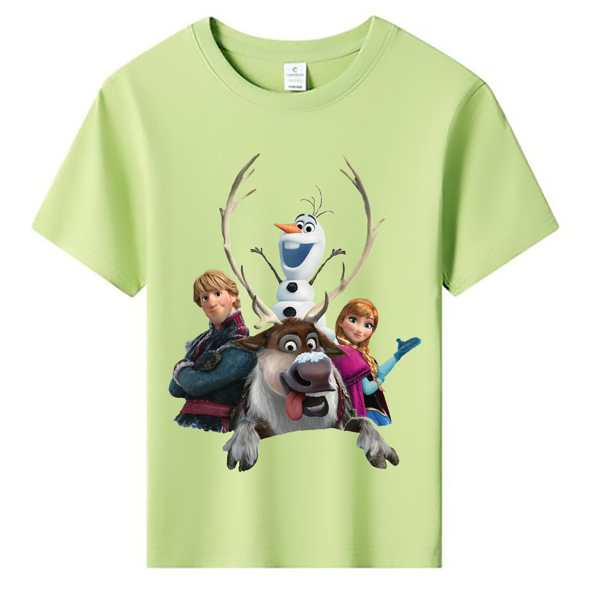 （画像用） アナと雪の女王 アンナ エルサ Frozen Anna Elsa 綿100％キッズTシャツ（フロントプリント）